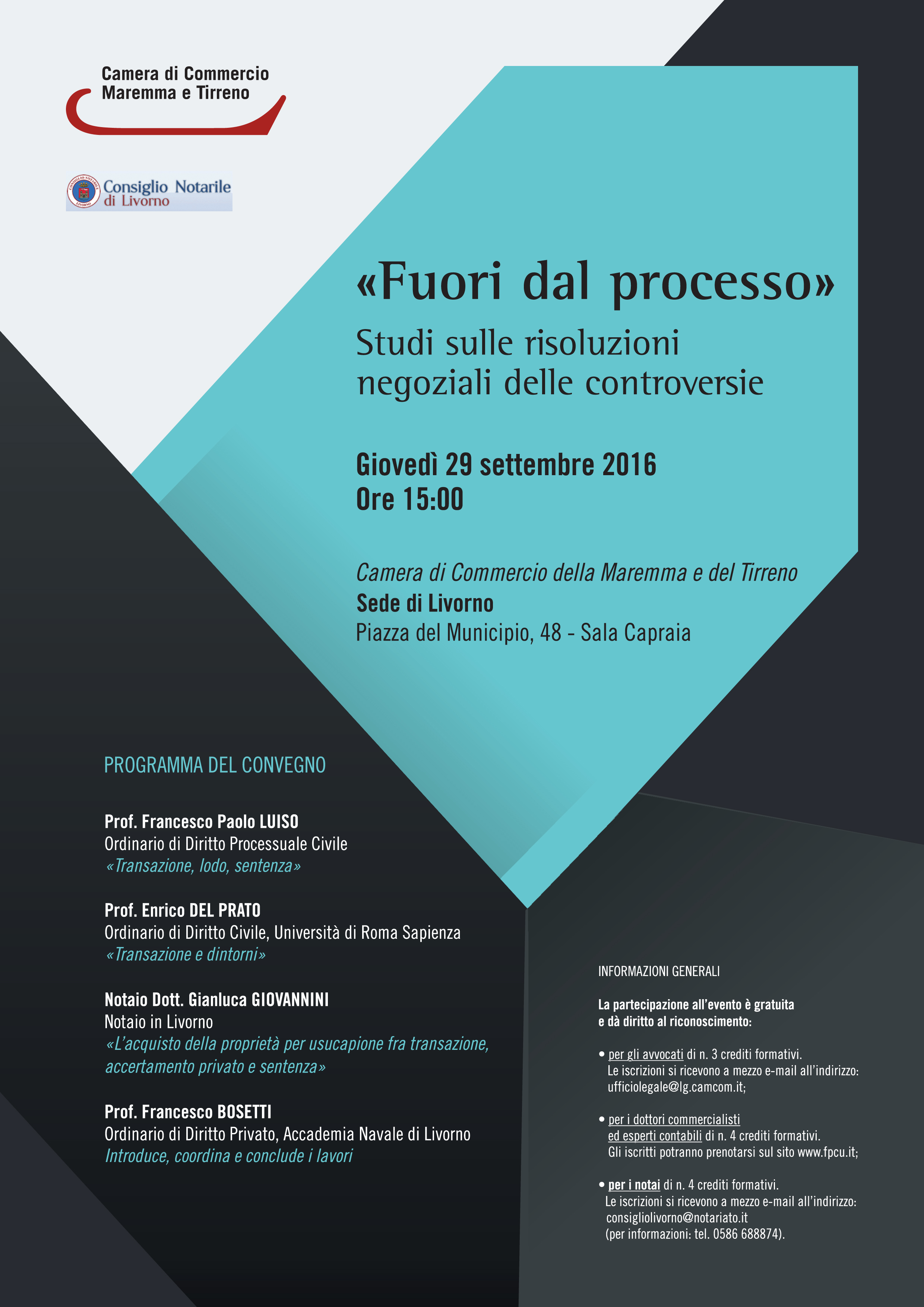 Convegno Fuori dal processo. Livorno, 29-09-2016
