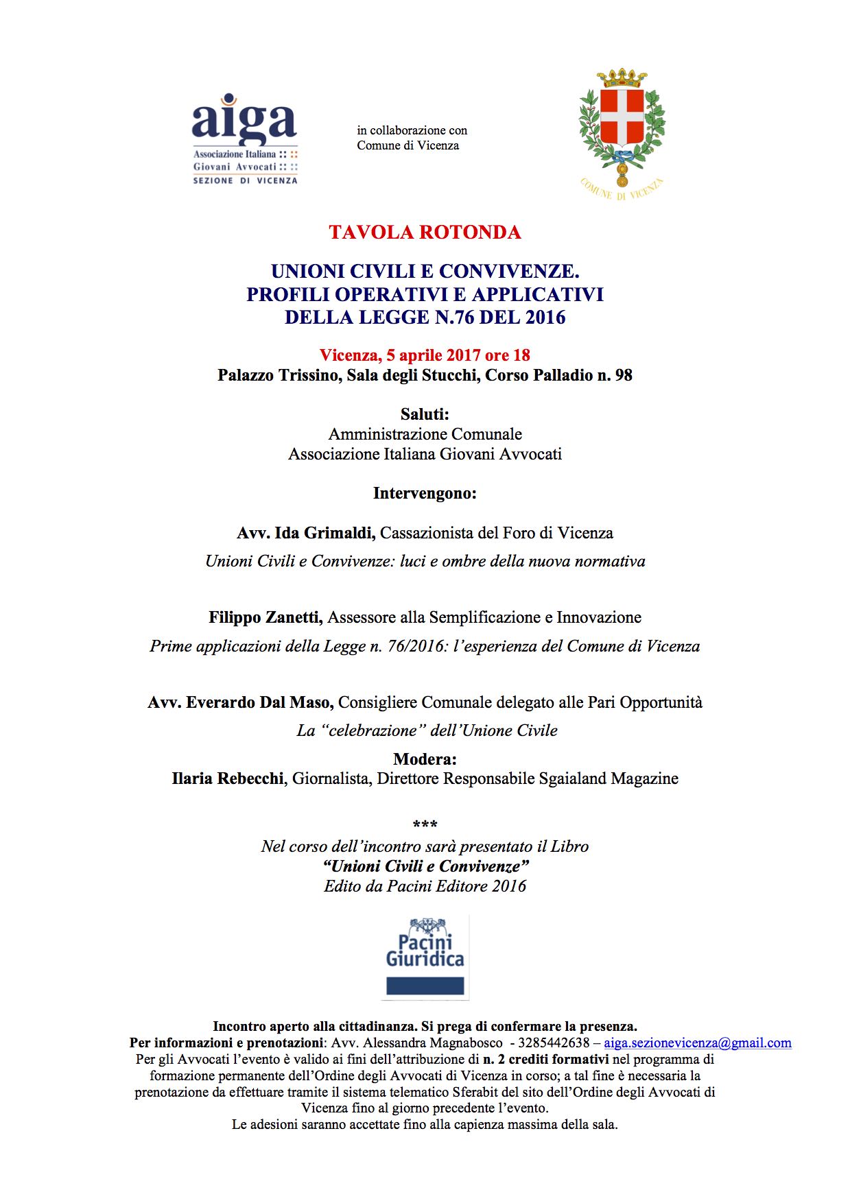 Unioni Civili 5 aprile